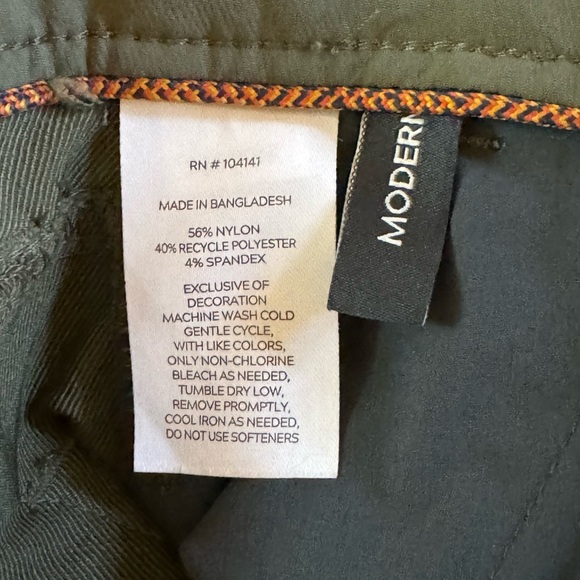 Men's Olive Green Alpine Bermuda Length Hiking Shorts - Picture 7 of 8